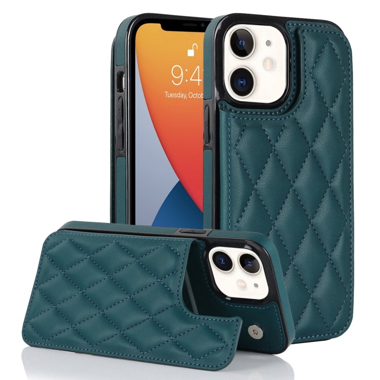 Custodia per telefono in pelle PU rombica con doppia fibbia, For iPhone 13 Pro, For iPhone 13 Pro Max, For iPhone 12