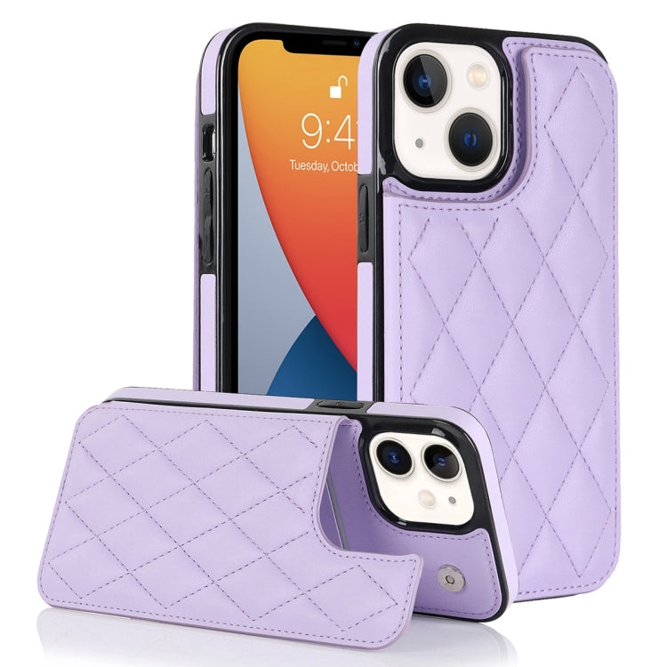 Custodia per telefono in pelle PU rombica con doppia fibbia, For iPhone 13 Pro, For iPhone 13 Pro Max, For iPhone 12