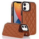 Custodia per telefono in pelle PU rombica con doppia fibbia, For iPhone 13 Pro, For iPhone 13 Pro Max, For iPhone 12