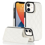 Custodia per telefono in pelle PU rombica con doppia fibbia, For iPhone 12 mini, For iPhone 12 Pro, For iPhone 12 Pro Max