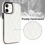 Custodia per telefono in pelle PU rombica con doppia fibbia, For iPhone 12 mini, For iPhone 12 Pro, For iPhone 12 Pro Max