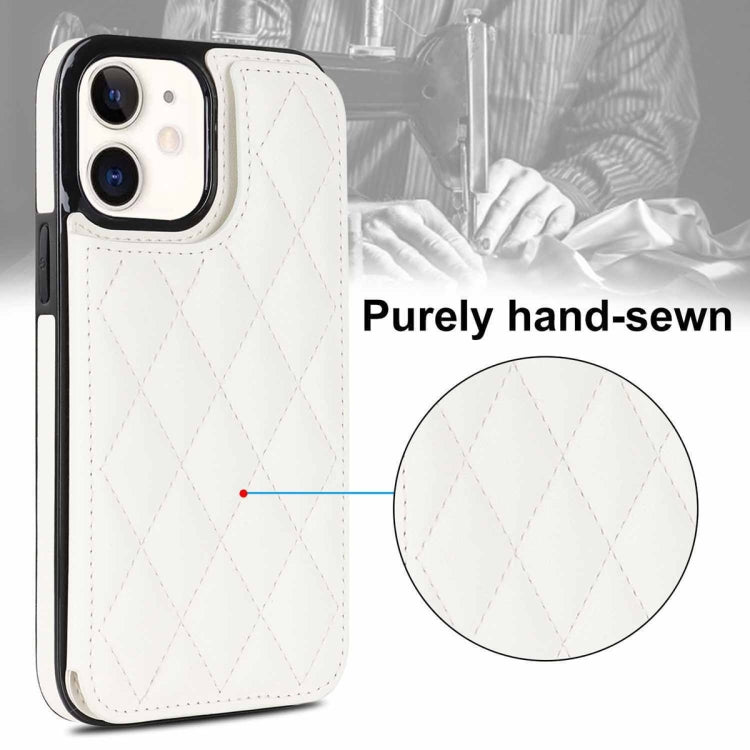 Custodia per telefono in pelle PU rombica con doppia fibbia, For iPhone 12 mini, For iPhone 12 Pro, For iPhone 12 Pro Max