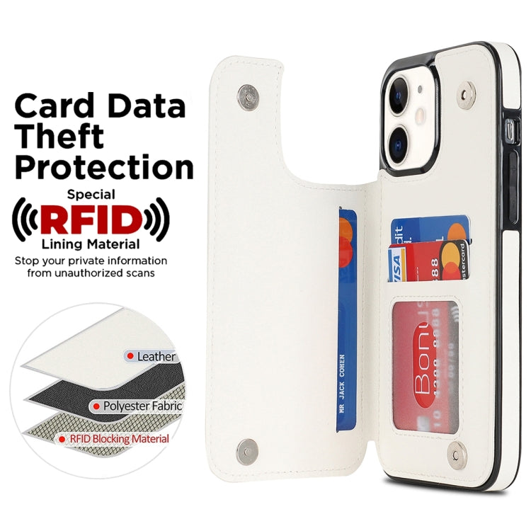 Custodia per telefono in pelle PU rombica con doppia fibbia, For iPhone 12 mini, For iPhone 12 Pro, For iPhone 12 Pro Max