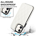 Custodia per telefono in pelle PU rombica con doppia fibbia, For iPhone 12 mini, For iPhone 12 Pro, For iPhone 12 Pro Max