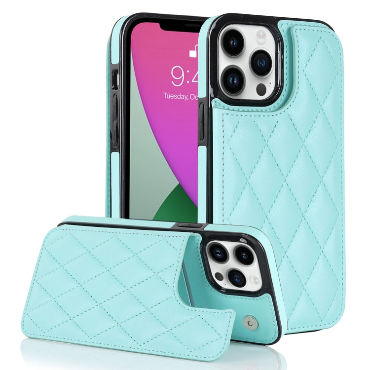 Custodia per telefono in pelle PU rombica con doppia fibbia, For iPhone 12 mini, For iPhone 12 Pro, For iPhone 12 Pro Max