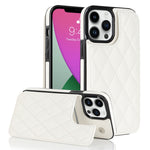 Custodia per telefono in pelle PU rombica con doppia fibbia, For iPhone 12 mini, For iPhone 12 Pro, For iPhone 12 Pro Max