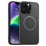 Skin Feel Litchi Texture Custodia magnetica per telefono MagSafe, For iPhone 11 Pro Max