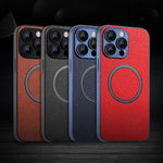 Skin Feel Litchi Texture Custodia magnetica per telefono MagSafe, For iPhone 11 Pro Max