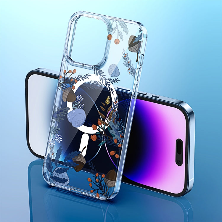 Custodia per telefono magnetica bifacciale trasparente, For iPhone 14, For iPhone 14 Plus, For iPhone 14 Pro, For iPhone 14 Pro Max