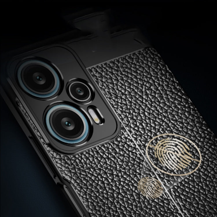 Custodia per telefono in TPU antiurto con texture Litchi, For Xiaomi Redmi Note 12 Turbo, For Samsung Galaxy M14