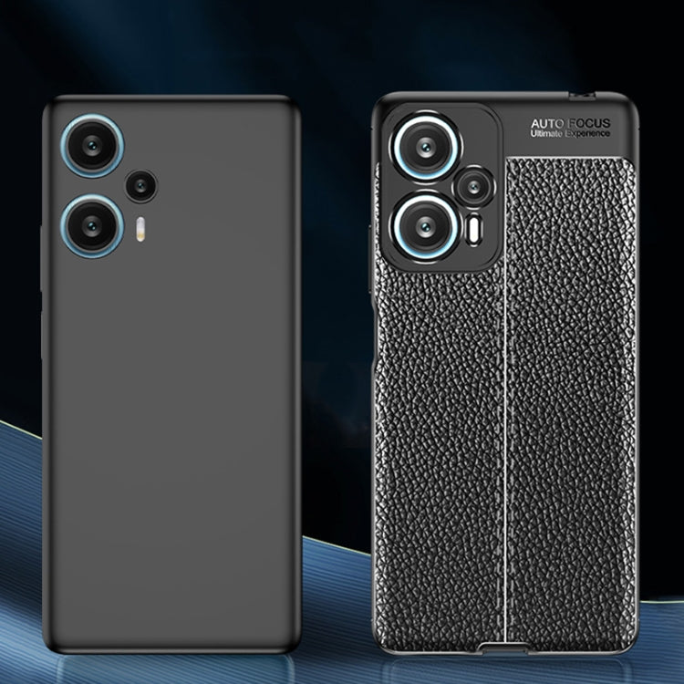 Custodia per telefono in TPU antiurto con texture Litchi, For Xiaomi Redmi Note 12 Turbo, For Samsung Galaxy M14