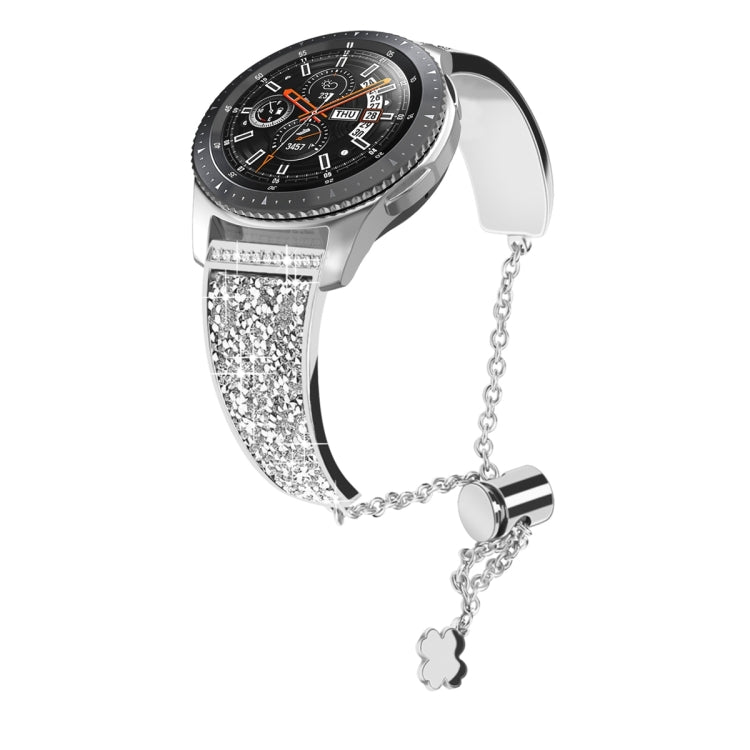 Cinturino per orologio mentale con catena diamantata da 22 mm, For Garmin Venu 2 / Forerunner 265 / 255