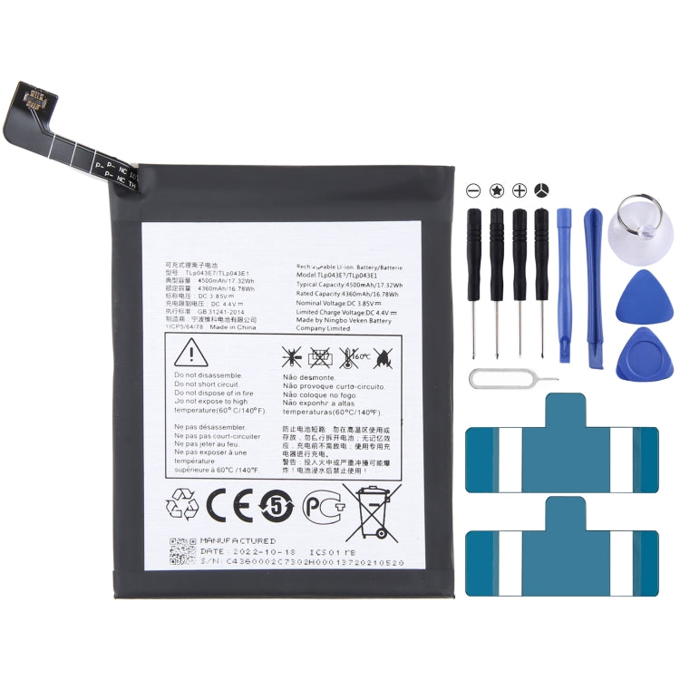 Sostituzione della batteria da 300 mAh, For Alcatel JOY TAB 2 9032Z, For Alcatel Joy Tab 9029Z, For Alcatel One Touch Pixi 3 Tab 7.0 LTE 4G, For Alcatel OneTouch EVO 7 HD E710, For Alcatel 3L 2020 5029D, For Alcatel T790H T790S