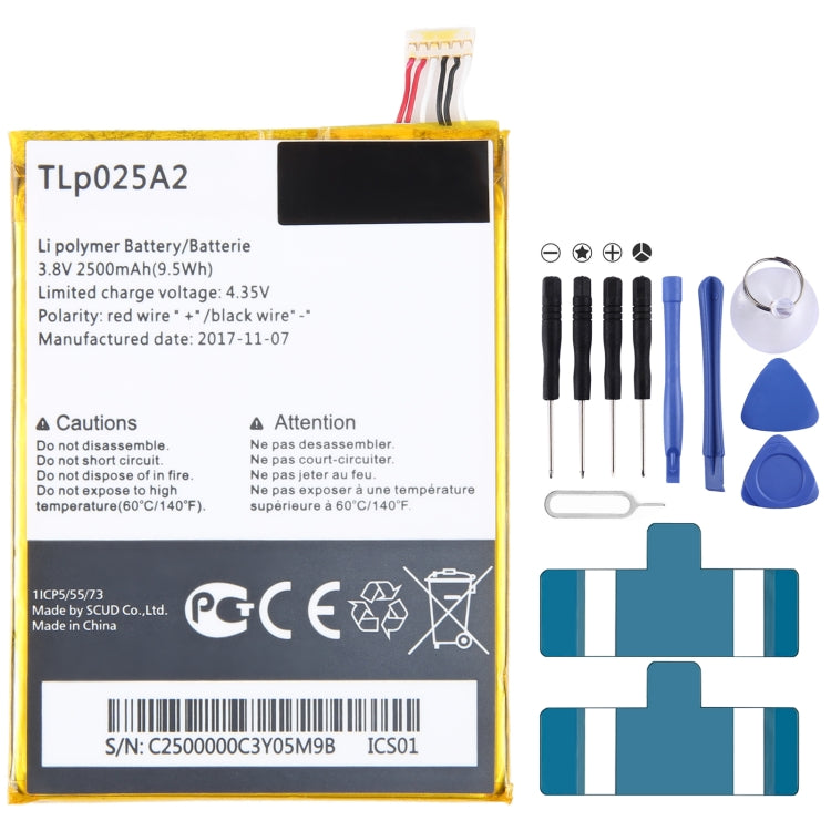 Sostituzione della batteria da 300 mAh, For Alcatel JOY TAB 2 9032Z, For Alcatel Joy Tab 9029Z, For Alcatel One Touch Pixi 3 Tab 7.0 LTE 4G, For Alcatel OneTouch EVO 7 HD E710, For Alcatel 3L 2020 5029D, For Alcatel T790H T790S