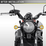 1 paio di indicatori di direzione a LED rotanti universali per moto a due colori