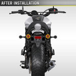 1 paio di indicatori di direzione a LED rotanti universali per moto a due colori