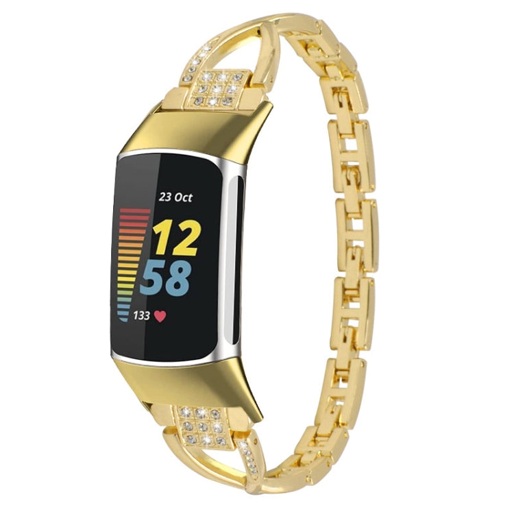 Cinturino in metallo con diamanti, For Fitbit Charge 2, For Fitbit Charge 5, For Fitbit Charge 3 / 4