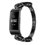 Cinturino per orologio in metallo con diamanti Sun Moon Star, For Fitbit Charge 2, For Fitbit Charge 5, For Fitbit Charge 3 / 4