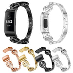 Cinturino per orologio in metallo con diamanti Sun Moon Star, For Fitbit Charge 2, For Fitbit Charge 5, For Fitbit Charge 3 / 4