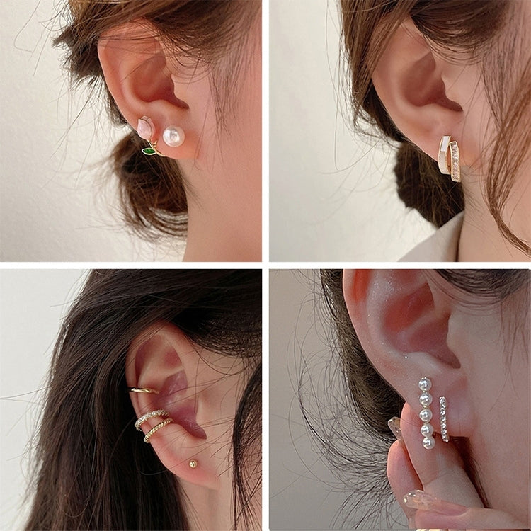 Temperament Ladies Light Luxury Pearl Orecchini a doppio strato Orecchini con diamanti, EH1365, EH0881, EH1309, EH1343, EH1468, EH1034, EH1314
