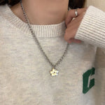 Collana da donna con alfabeto versatile in acciaio al titanio con catena intrecciata, XL2001, XL1951, XL1400, XL1437, XL2010, XL1505, XL1839, XL1864, XL1502, XL1570, XL1170, XL1459, XL1788, XL1780, XL1946, XL1089, XL1958, XL1983, XL1941, XL1944, XL1090...