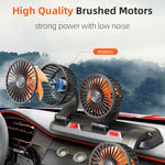 F4310 Ventilatore a tre teste per auto regolabile con rotazione a 360 gradi, F4310 USB Universal, F4310 12V Cigarette Lighter, F4310 24V Cigarette Lighter