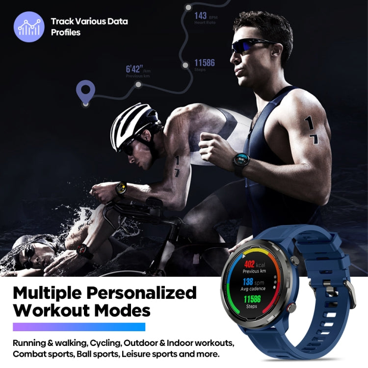 Zeblaze Stratos 2 Lite Schermo IPS da 1,32 pollici 5 ATM Impermeabile GPS Smart Watch, supporto monitoraggio della frequenza cardiaca / modalità sport, Stratos 2 Lite
