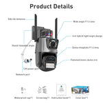 Telecamera IP AI 2MP con riconoscimento umanoide WiFi
