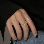 Anello combinato da donna in argento 925 con abbigliamento vintage, J2100, J2225, J2160, J2212, J2243, J2246, J2310, J2996, J3021, J3023, J3024, J3063, J3064, J3012, J3032, J2708, J2284, J2046, J2083, J2085, J2089, J2144, J2112, J2639