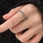 Anello combinato da donna in argento 925 con abbigliamento vintage, J2792, J2901, J2203, J2173