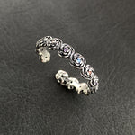 Anello combinato da donna in argento 925 con abbigliamento vintage, J2792, J2901, J2203, J2173