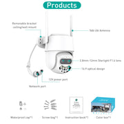 QX82 Telecamera IP di monitoraggio sincrono a doppio canale da 400 W a doppio schermo, AU Plug, US Plug, EU Plug, UK Plug