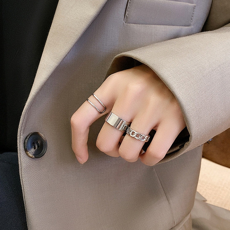 Anello combinato da donna stile cool in argento sterling S925, J286, J781, J759, J797, J758, J242, J1109, J1071, J1096, J1110, J789, J1717, J1740, J224, J449, J341, J443, J1644, J005, J282, J623, J1658, J406, J1454