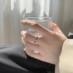 Anello combinato da donna stile cool in argento sterling S925, J286, J781, J759, J797, J758, J242, J1109, J1071, J1096, J1110, J789, J1717, J1740, J224, J449, J341, J443, J1644, J005, J282, J623, J1658, J406, J1454