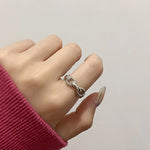 Anello combinato da donna stile cool in argento sterling S925, J286, J781, J759, J797, J758, J242, J1109, J1071, J1096, J1110, J789, J1717, J1740, J224, J449, J341, J443, J1644, J005, J282, J623, J1658, J406, J1454