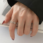 Anello combinato da donna stile cool in argento sterling S925, J286, J781, J759, J797, J758, J242, J1109, J1071, J1096, J1110, J789, J1717, J1740, J224, J449, J341, J443, J1644, J005, J282, J623, J1658, J406, J1454