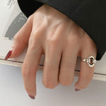 Anello combinato da donna stile cool in argento sterling S925, J286, J781, J759, J797, J758, J242, J1109, J1071, J1096, J1110, J789, J1717, J1740, J224, J449, J341, J443, J1644, J005, J282, J623, J1658, J406, J1454