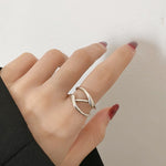 Anello combinato da donna stile cool in argento sterling S925, J286, J781, J759, J797, J758, J242, J1109, J1071, J1096, J1110, J789, J1717, J1740, J224, J449, J341, J443, J1644, J005, J282, J623, J1658, J406, J1454
