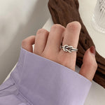 Anello combinato da donna stile cool in argento sterling S925, J286, J781, J759, J797, J758, J242, J1109, J1071, J1096, J1110, J789, J1717, J1740, J224, J449, J341, J443, J1644, J005, J282, J623, J1658, J406, J1454