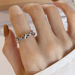 Anello combinato da donna stile cool in argento sterling S925, J286, J781, J759, J797, J758, J242, J1109, J1071, J1096, J1110, J789, J1717, J1740, J224, J449, J341, J443, J1644, J005, J282, J623, J1658, J406, J1454