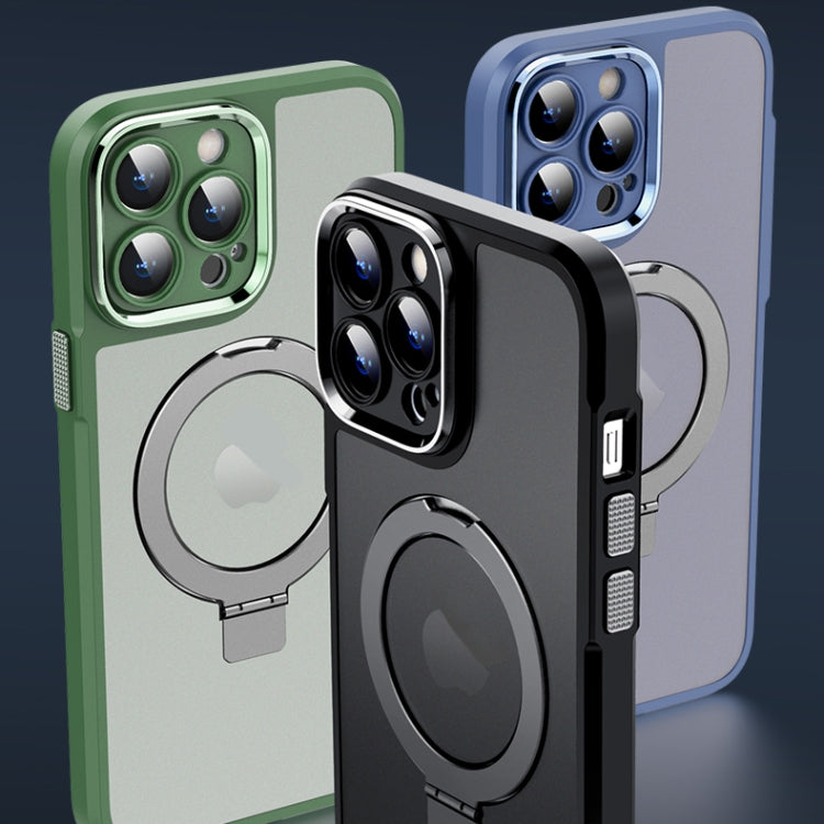 Custodia per telefono con supporto magnetico in metallo MagSafe, For iPhone 14, For iPhone 14 Plus, For iPhone 14 Pro, For iPhone 14 Pro Max, For iPhone 13 Pro Max