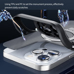 Custodia per telefono con supporto magnetico in metallo MagSafe, For iPhone 14, For iPhone 14 Plus, For iPhone 14 Pro, For iPhone 14 Pro Max, For iPhone 13 Pro Max