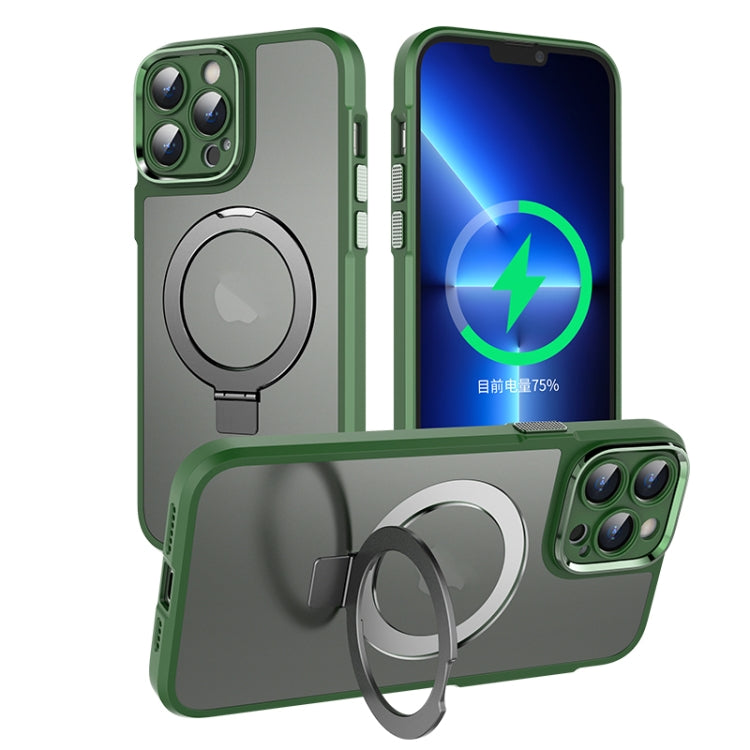 Custodia per telefono con supporto magnetico in metallo MagSafe, For iPhone 14, For iPhone 14 Plus, For iPhone 14 Pro, For iPhone 14 Pro Max, For iPhone 13 Pro Max