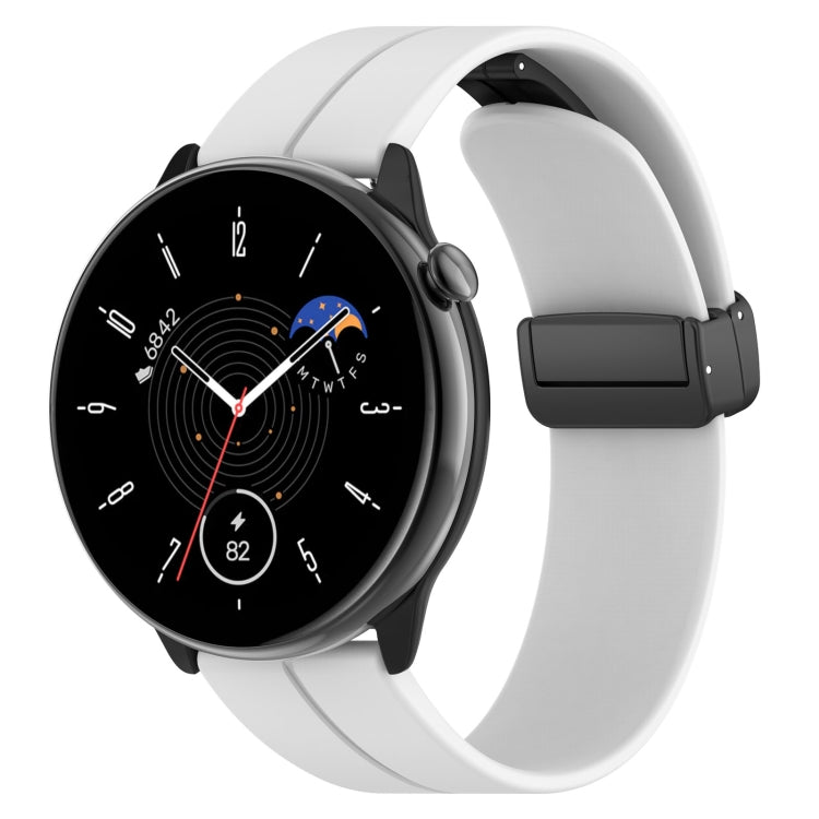 Cinturino in silicone con fibbia nera con chiusura magnetica, For Amazfit GTR Mini