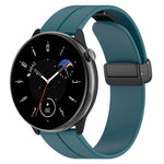 Cinturino in silicone con fibbia nera con chiusura magnetica, For Amazfit GTR Mini