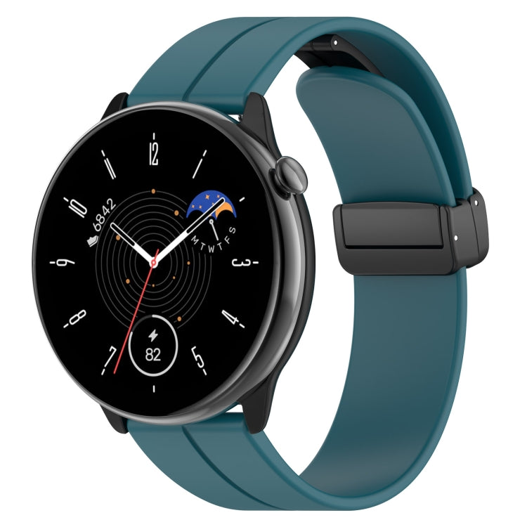 Cinturino in silicone con fibbia nera con chiusura magnetica, For Amazfit GTR Mini
