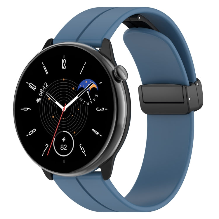 Cinturino in silicone con fibbia nera con chiusura magnetica, For Amazfit GTR Mini