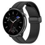 Cinturino in silicone con fibbia nera con chiusura magnetica, For Amazfit GTR Mini