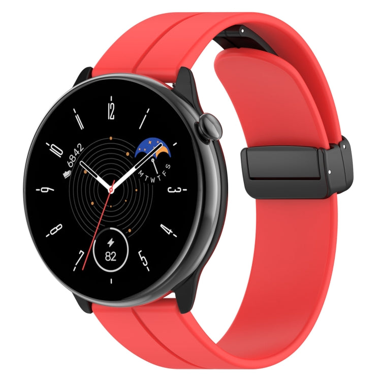 Cinturino in silicone con fibbia nera con chiusura magnetica, For Amazfit GTR Mini