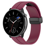 Cinturino in silicone con fibbia nera con chiusura magnetica, For Amazfit GTR Mini